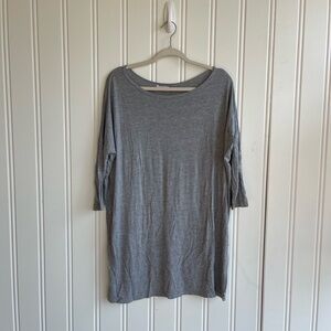 Piko Gray Boatneck Tunic Top